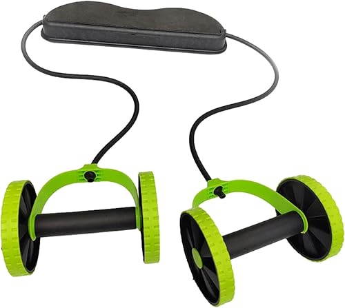 Miniatura 1 de Rueda de rodillo abdominal, Rueda ejercitadora abdominal de 2.4 lbs, Rueda de rodillo de rebote automático, Rodillo doble de soporte de codo, Equipo