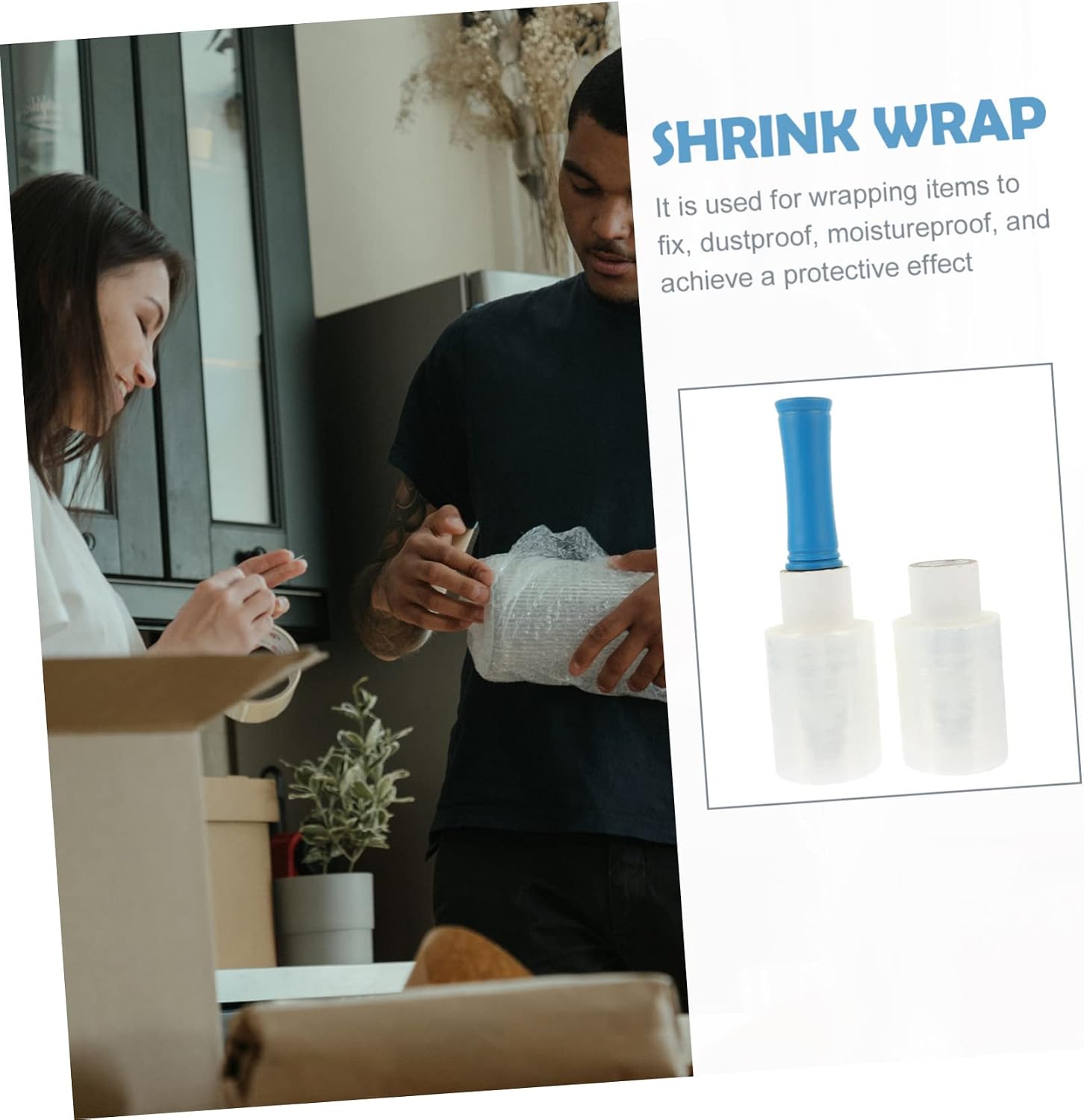 Self Adhesive Stretch Wrap Film Set, Lldpe Industrial Wrapping Film