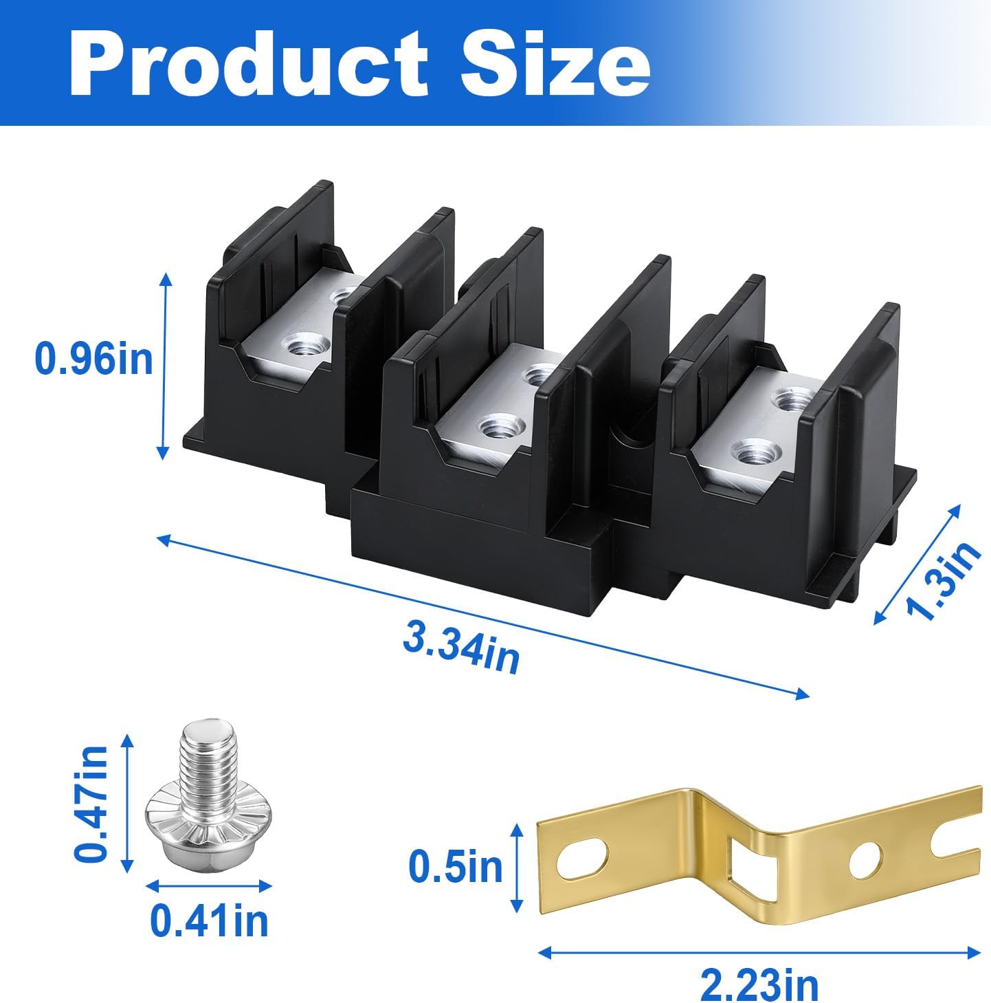 DG96-00173A Range Terminal Block Assembly Compatible with Samsung Electric Range/Stove/Ovens, 600V 65A 3 Positions Dual Row, Replace DG65-00003A 3282643 AP5306090 PS4241550 111751 WB17T10011 AP3736048