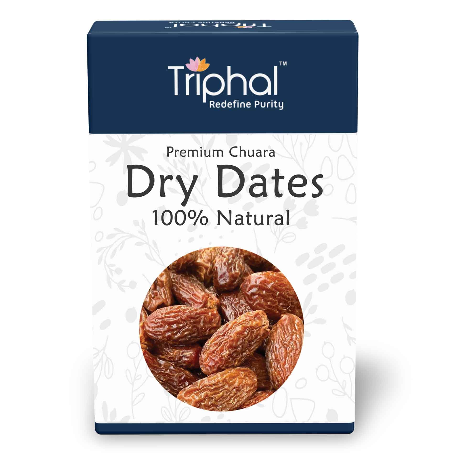 TRIPHAL Dry Dates - Chuara | Premium Grade Dry Fruits | Clean Product | Fresh Produce (200g)