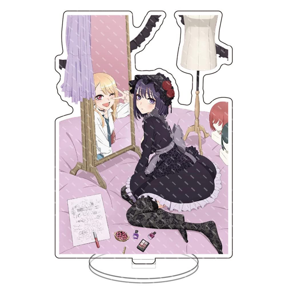Xinchangda My Dress-Up Darling Acrylic Standing Figure Anime Kitagawa Marin/Gojō Wakana Double-Sided Stand Model Miniature Action Figure Desktop Decoration 15cm