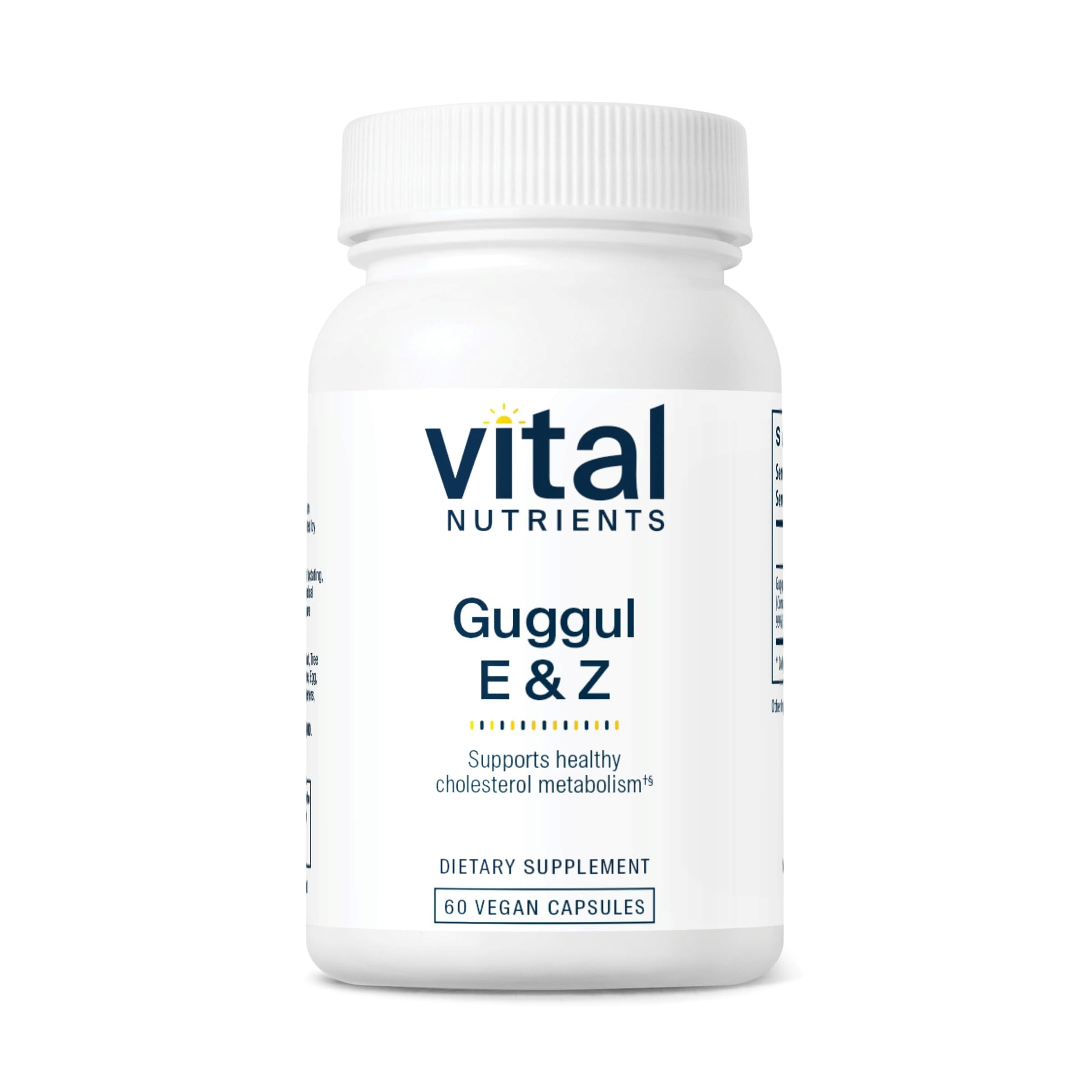 Vital Nutrients Guggul E & Z | Vegan Guggul Supplement | Cholesterol Supplement for Healthy LDL and Triglyceride Levels | Gluten, Dairy, Soy Free | Non-GMO | 60 Capsules