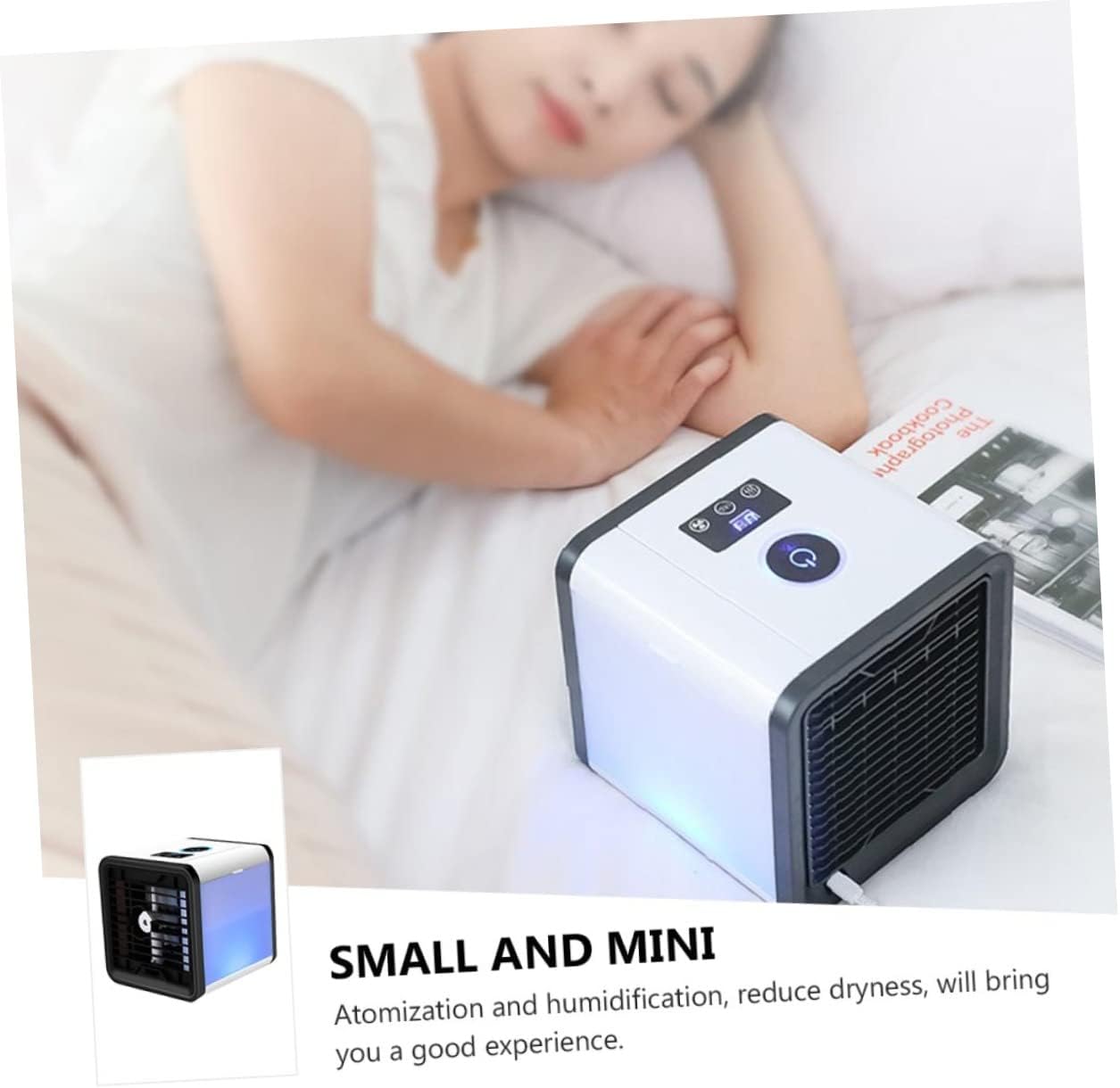 1set Usb Cooling Fan Portable Humidifier Function Air Conditioner for Home and Car Energy Saving Personal Fan Water Tank for Comfortable Airflow