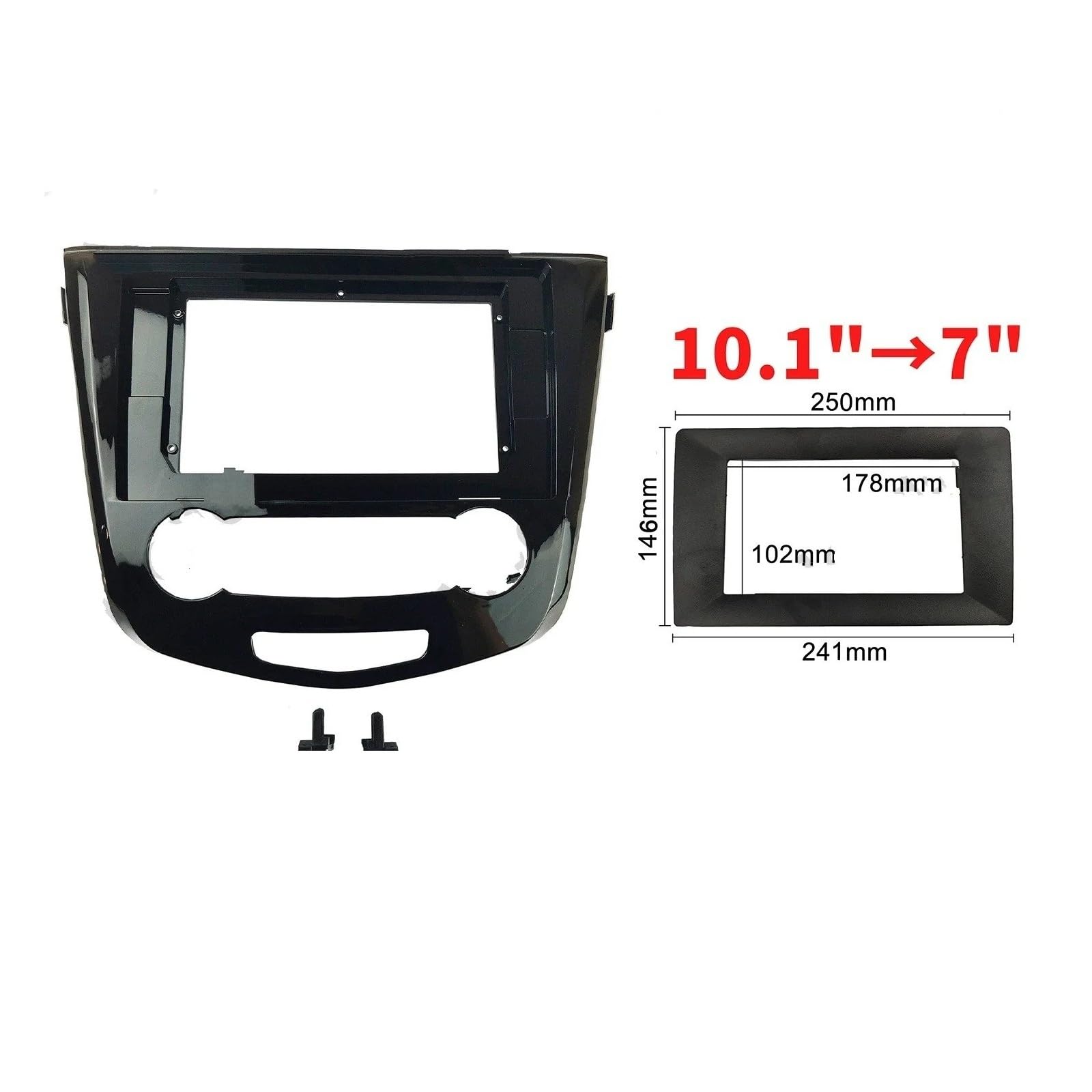 Mascherina Autoradio Cornice Stereo 10.1 Pollici per Nissan per X-Trail per Qashqai per Rogue 2014+ Radio Frame Doppio DIN Android Dash Kit Lettore Pannello Surround