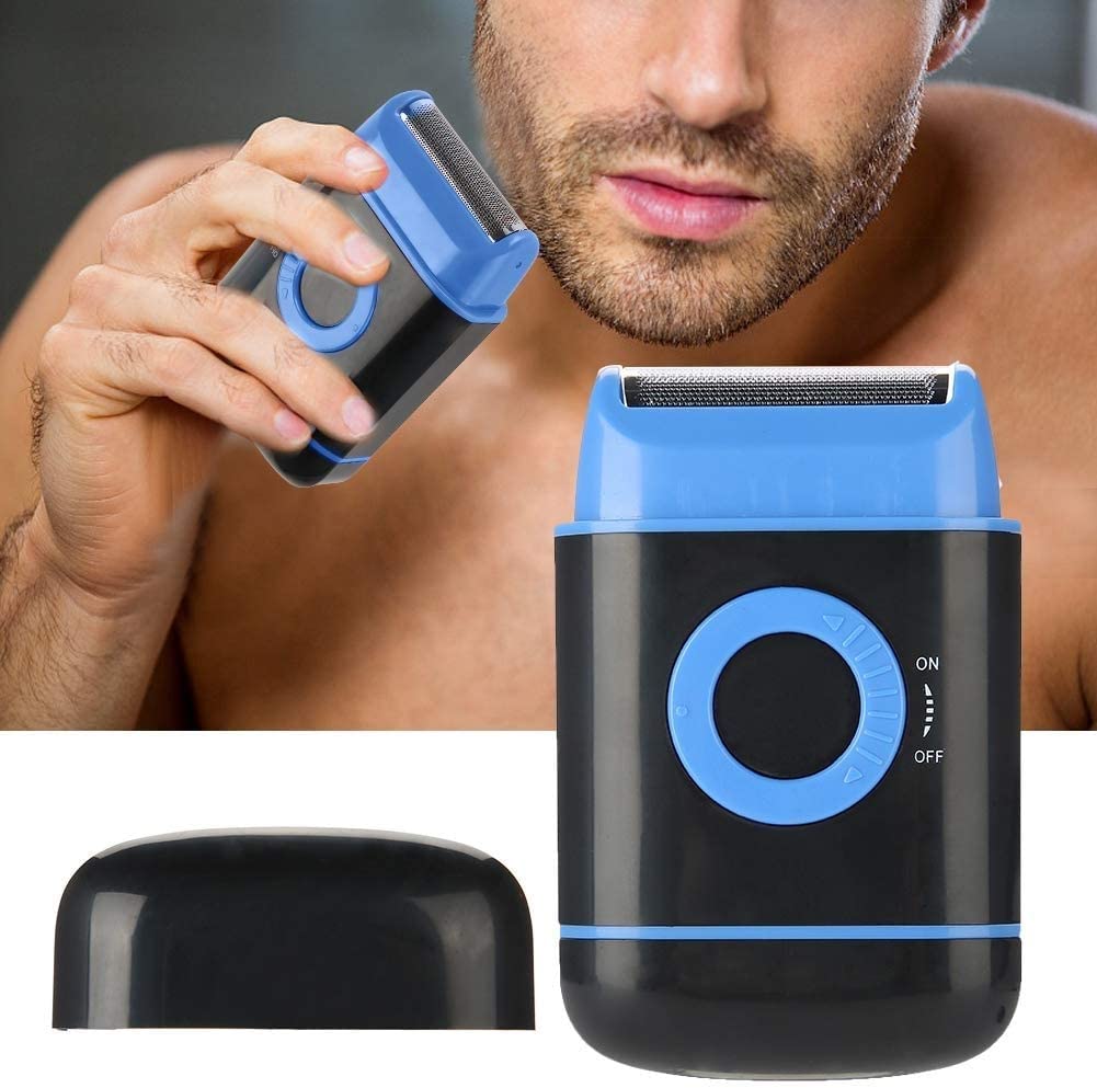 ARTSZY Rasoio Elettrico for Uomini, Viaggio Portatile Ultra-Sottile Lamina Pop-up Barba a Batteria a Batteria Rasoio for rasatura, Rasoio rotativo a Bordo arrosti