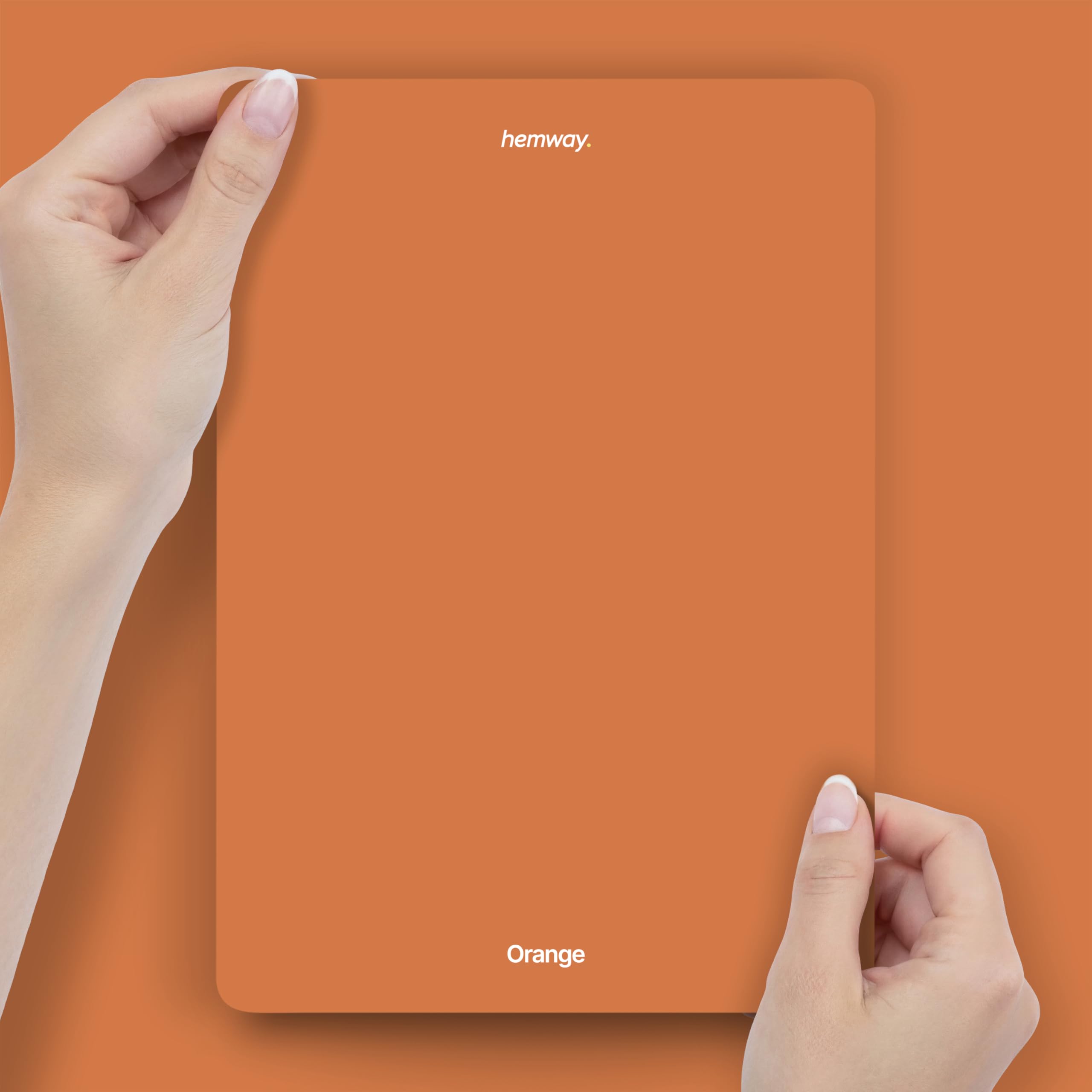 Hemway Orange Peel & Stick Sample Chalk Based Furniture Paint | A5 Accurate Colour Swatch, Mess-Free Alternative to Paint Tester Pots, Easy To Use, Eco-friendly, Interior Furniture