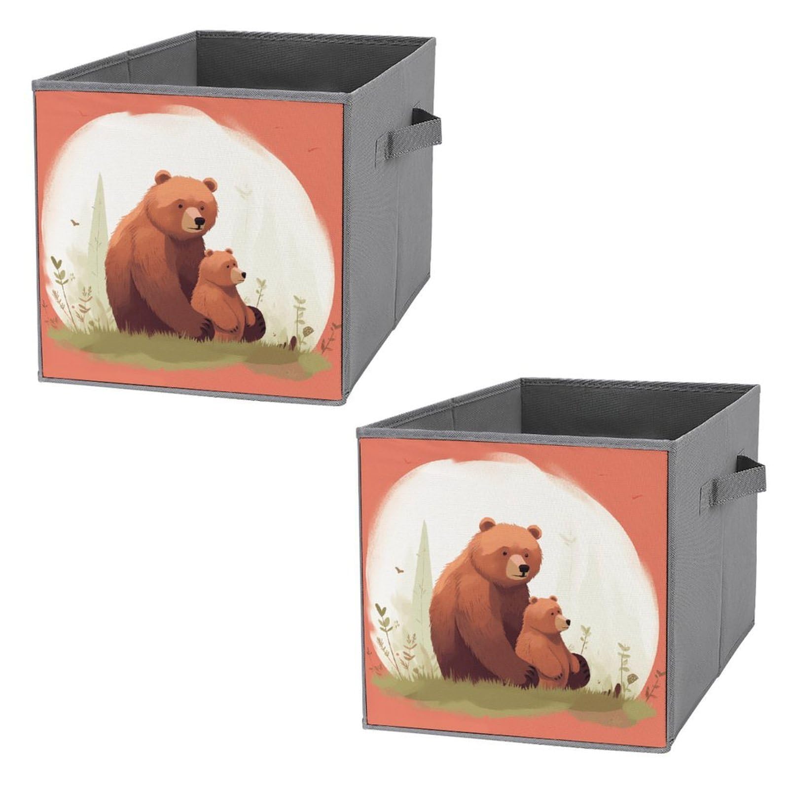 Panier de rangement pliable Bear Hug pour l'organisation efficace des vêtements
