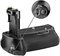 Vista 8 de Kit de agarre de batería para cámara SLR digital Canon EOS 70D, EOS 80D, EOS 90D incluye agarre de batería de repuesto BG-E14 + cantidad de 2