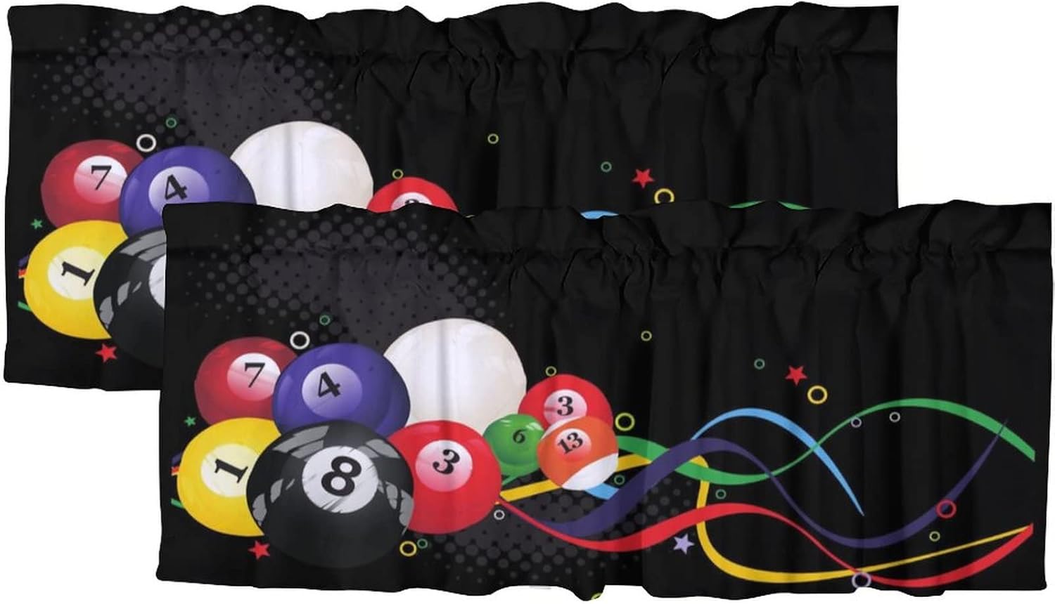 Joiry Fydlin Billiards Valance Curtain for Kithchen Windows