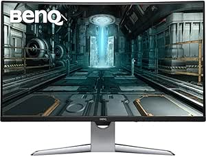 BenQ EX3203R 32 Inch 144Hz VA Curved Computer Gaming Monitor WQHD (2560x1440) with FreeSync2, USB-C, 2x HDMI, HDR, Edge to Edge Display and Brightness Intelligence Plus Technology