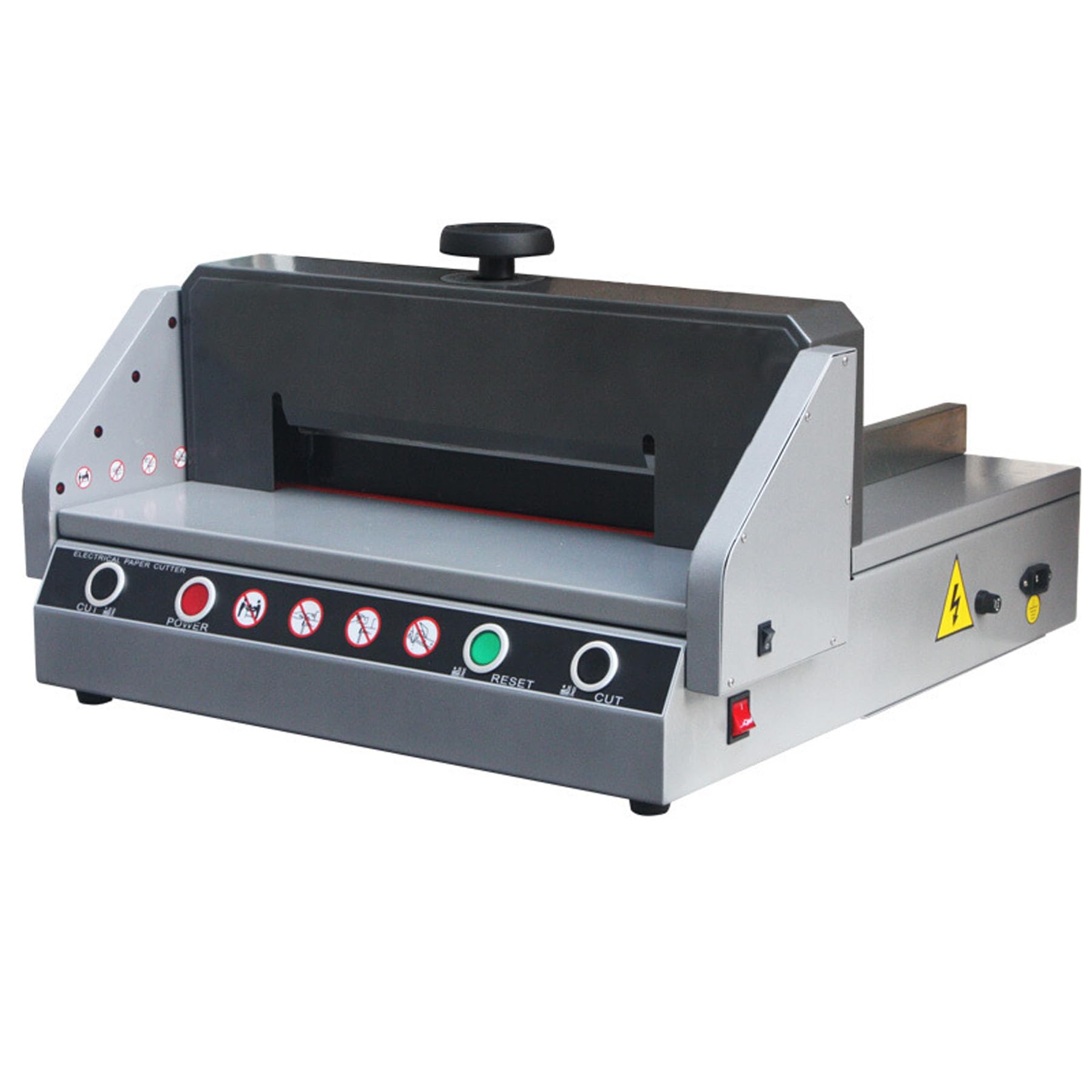 TECHTONGDA Electric Paper Cutter 13in Paper Trimmer, Desktop Cutting Paper Machine with Paper Pushing Device & Paper Pressing Handwheel