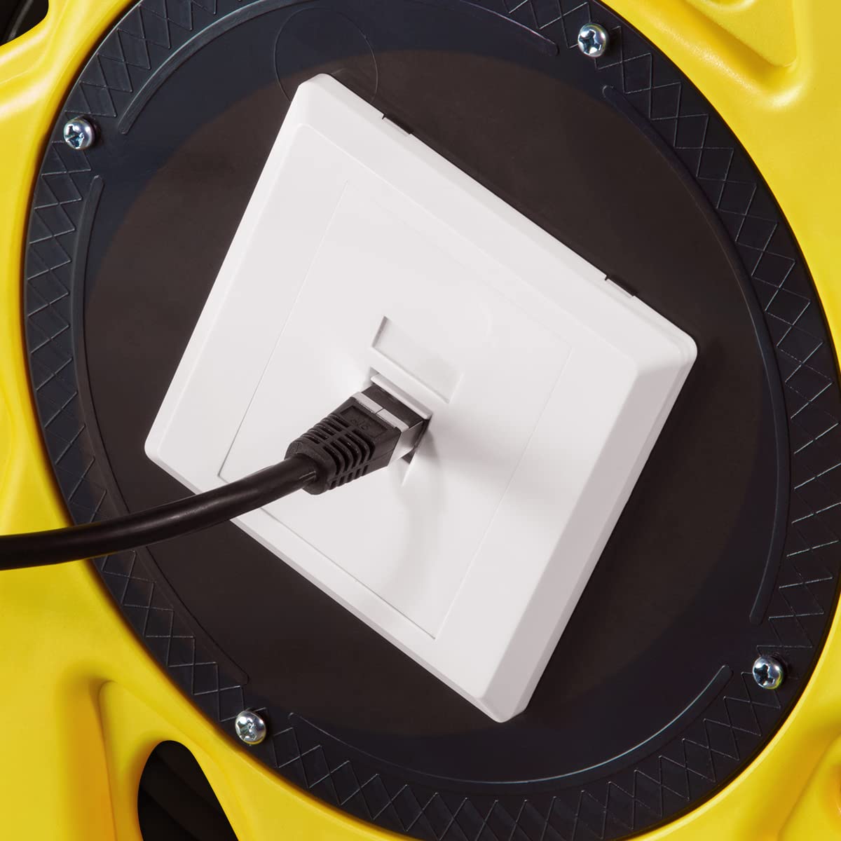 LogiLink Enrouleur de câble mobile Cat.7 avec blindage S/FTP, gaine TPE pour une utilisation en intérieur et en extérieur, 60 m