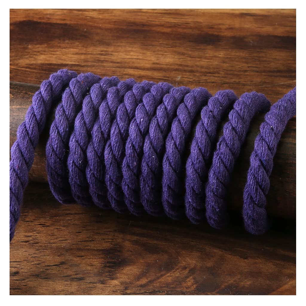 Cuerda Cordón de Algodón Grueso 6,8mm Cuerda de Algodón Cuerda de Artesanía Multifuncional Gruesa para Tejer Macramé, Tapices de Pared Manualidades y Decoración Cuerda de Cuerda Suave