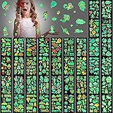 600 Pieces Glow In The Dark Temporary Tattoos for Kids Waterproof Luminous Tattoo Sticker Glow Mixed Style Cartoon Tattoo Unicorn Dinosaur Mermaid Animal Fake Tattoo Stickers Party Supplies 40 Sheets