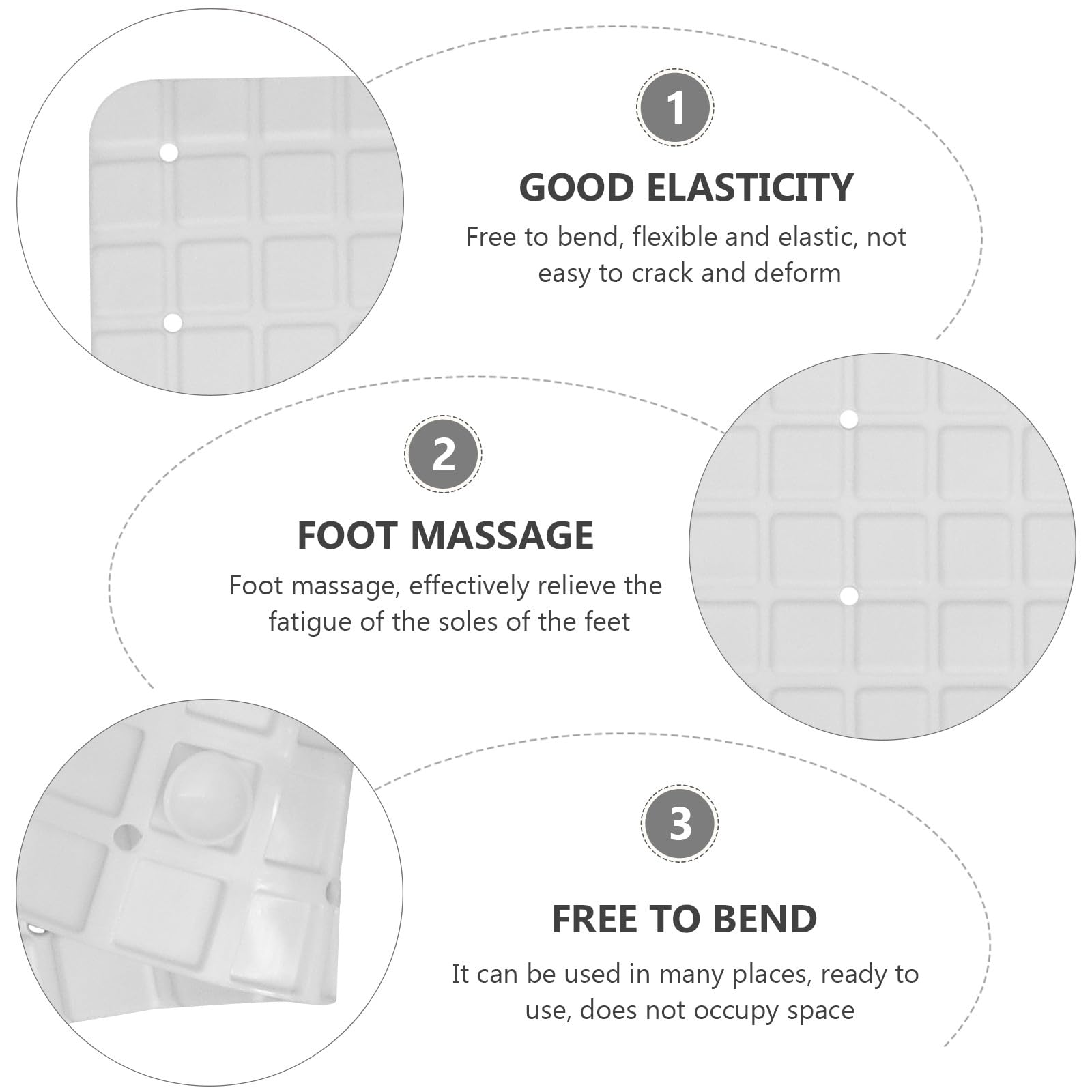 Ipetboom Tapis de Salle de Bain Antidérapant à Ventouse PVC Absorbant Lavable pour Salle de Bain Cuisine
