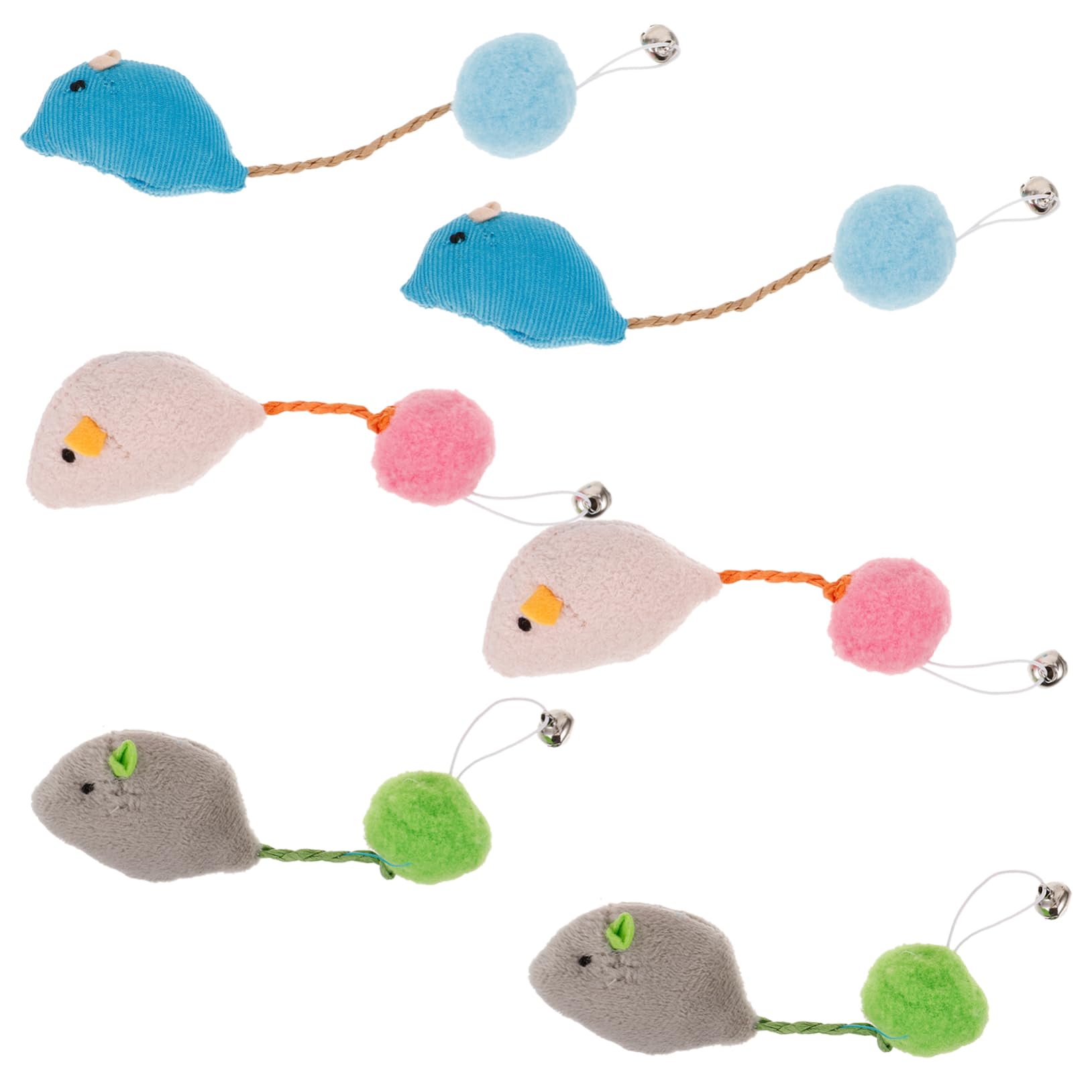 ibasenice 6pièces Jouet Souris pour Chat Et Chaton Jouet Interactif avec Clochette pour Entraînement Physique