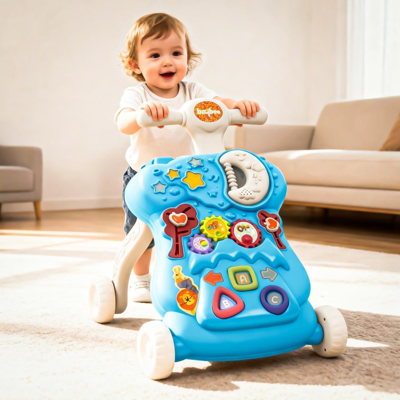 Baybee Lilo Baby Walker for Kids, Baby Push Walker with Music, Rotating Gears & Grip Handle | Activity Kids Walker for Baby Toddlers | Walkers for 0 to 2 Years Boy Girl (Blue)-picture-12