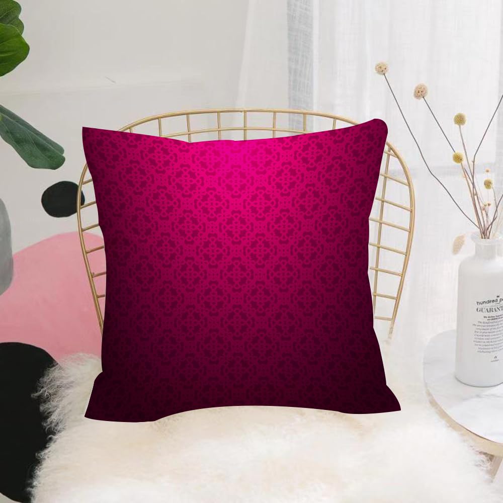 Hyosxw Magenta Abstract Striped Textured Geometric - A9 Cushion Cover,Throw Pillow Case Home Decorative For Living Room Bedroom Sofa Chair 18X18 Inch,Magenta Abstract Striped Textured Geometric Pattern,Pillowcase 45X45cm