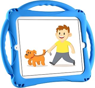 Kids Case for iPad 2/iPad 3/iPad 4(9.7 inch,2011/2012 Release),Adocham Shockproof Premium Silicone Handle Stand Cover for iPad 2nd/iPad 3rd/iPad 4th Generation-Blue