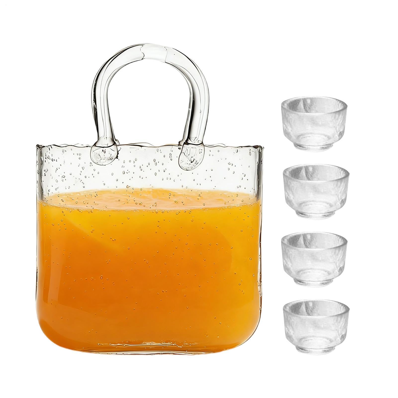 Generico Kieliszki - 2,34 l torba nośna kubek do kawy | 4 małe filiżanki - do domu kuchni na ślub urodziny przyjęcie spotkanie brunch popołudniowa herbata