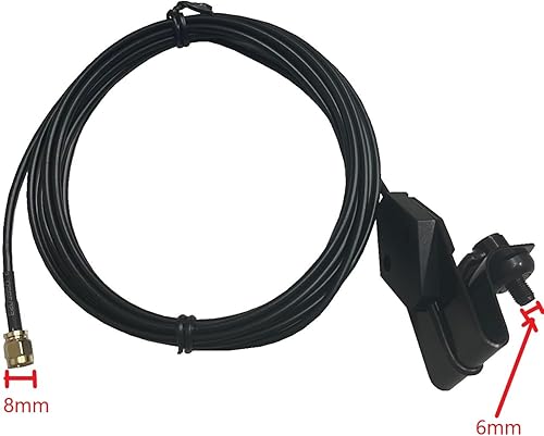 Miniatura 2 de TW-MB-WCMS - Soportes de clip de ventana para antena de mano, accesorios de radio de dos vías, soporte de montaje de automóvil. El extremo del cable