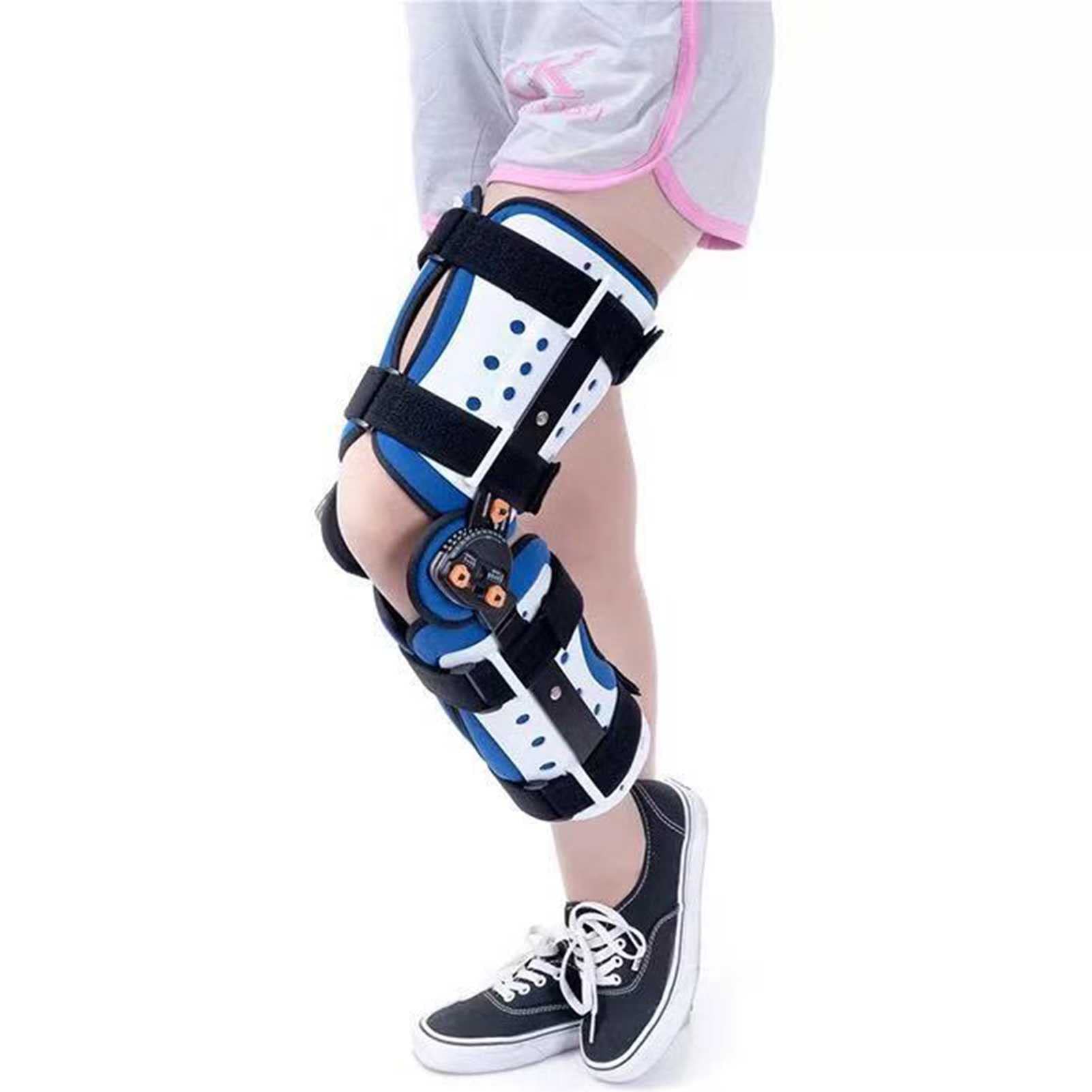 Orteza Stawu Kolanowego Dla Dorosłych Z Zawiasami, Stabilizator Z Zawiasami Na Urazy Więzadeł, Stabilizator Ortopedyczny Po Operacji, Regulowany Stabilizator Pooperacyjny Do Rehabi
