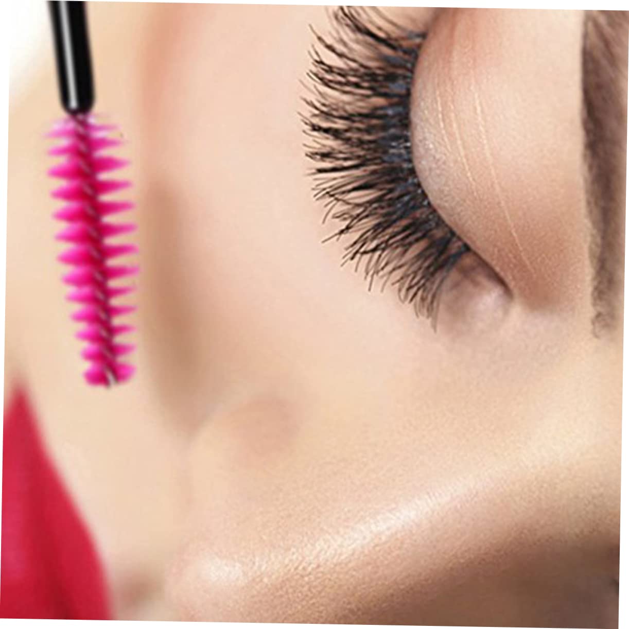 SOESFOUFU 100pcs Disposable Mascara Wands Applicator Makeup Brush Kits for Eyelash Mascara Brush