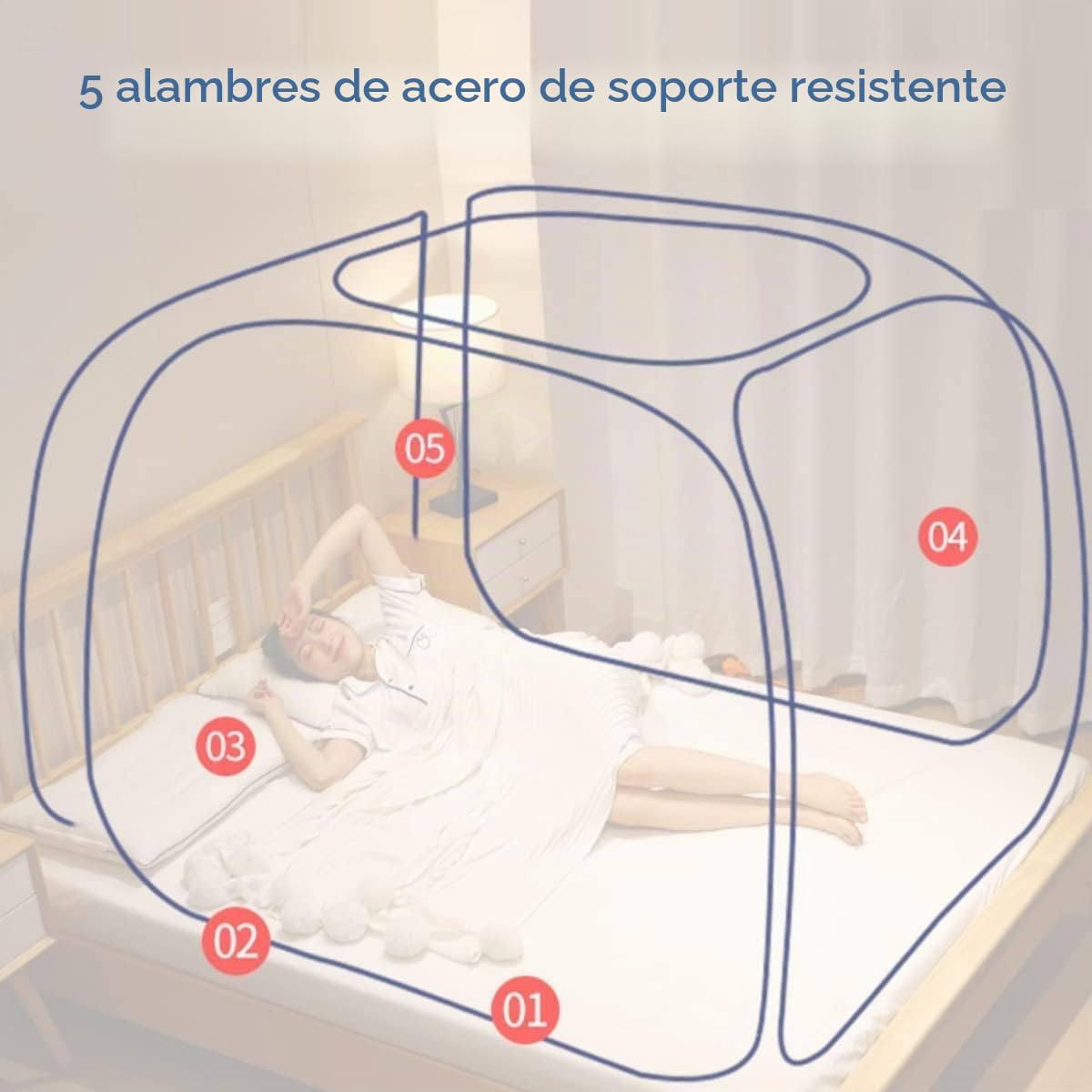 Mosquitera para Cama, mosquitera Universal, mosquitera para Cama, Red mosquitera para Cama Individual a King Size, para Camping y Familia