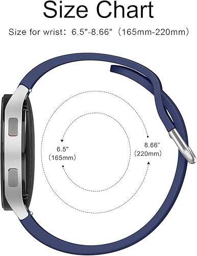 Miniatura 3 de AK Correas compatibles con Samsung Galaxy Watch 7654 - 1.575 pulgadas, 1.732 pulgadas, 1.772 pulgadas, correa deportiva de repuesto de silicona para
