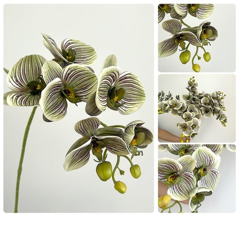 Dekoration mit Kunstblumen, Künstlicher Phalaenopsis-Blumenstrauß, Mehrfarbig, for Heimdekoration, Hochzeiten, Veranstaltungen(Rosered)