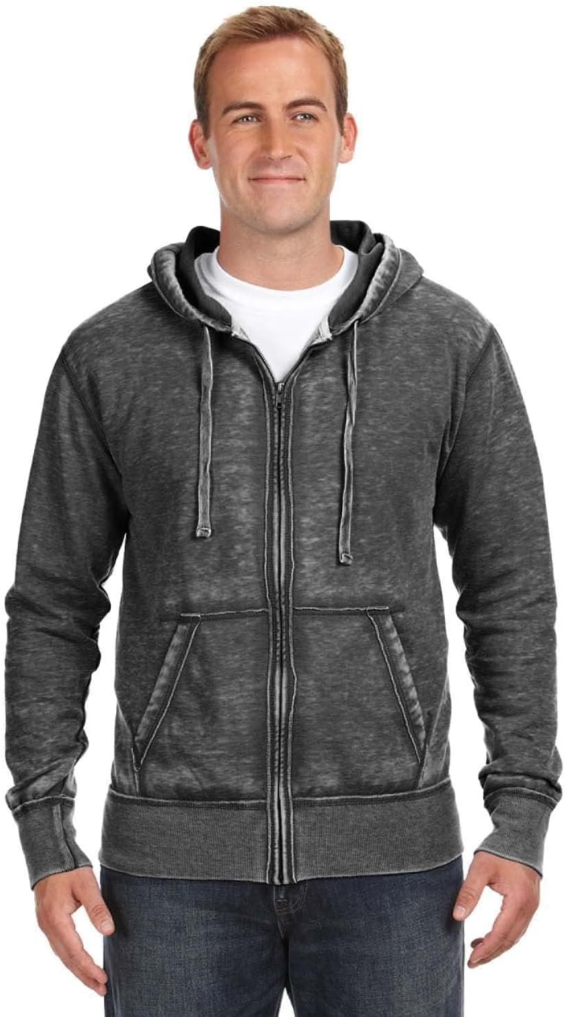 J. America mens Men's Zen Full Zip Hooded Sweatshirt