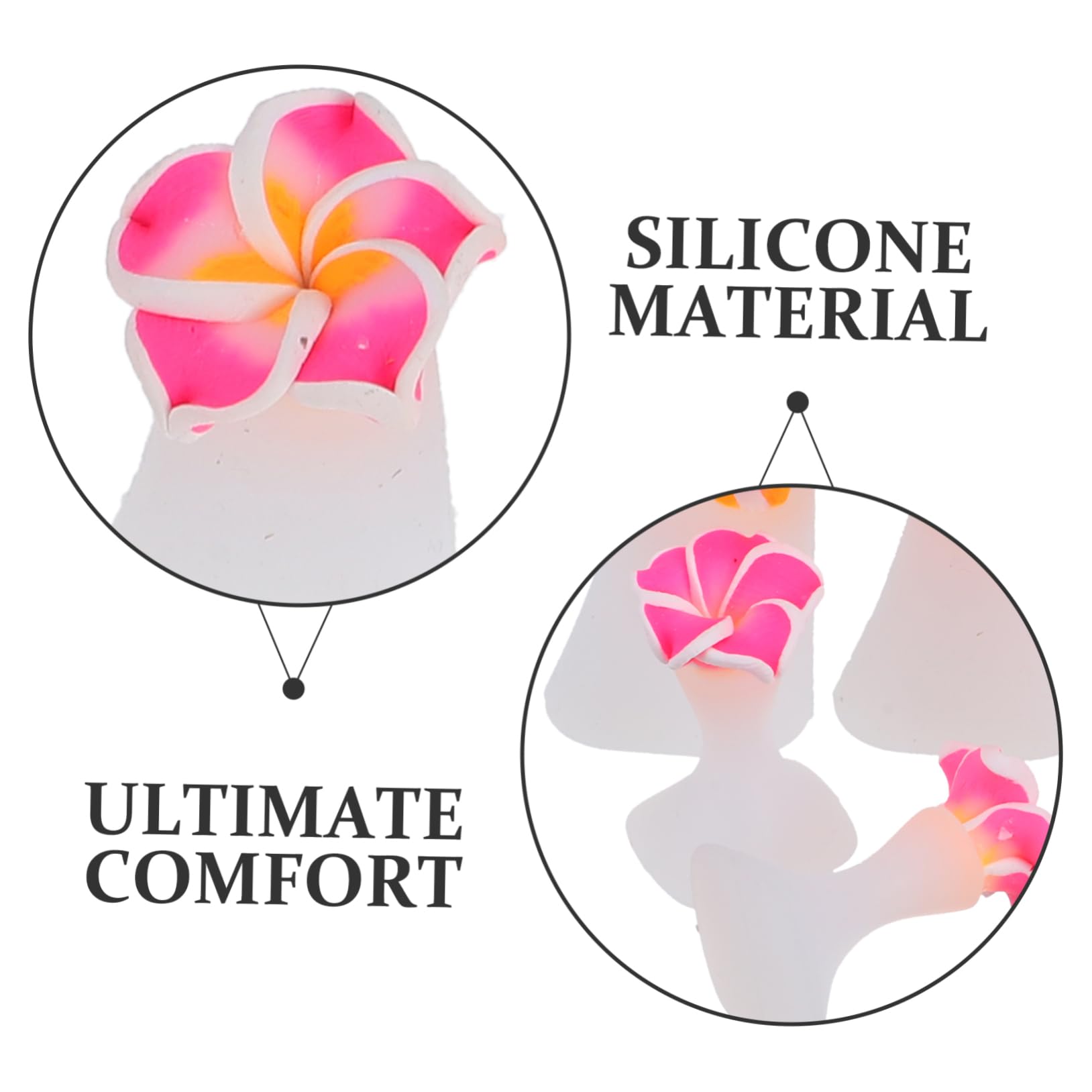 Healvian 9juegos Separadores De Dedos De Silicona Para Pedicura De Herramienta De Manicura Para Arte De Uñas Cómodos y Flexibles Para Mujeres