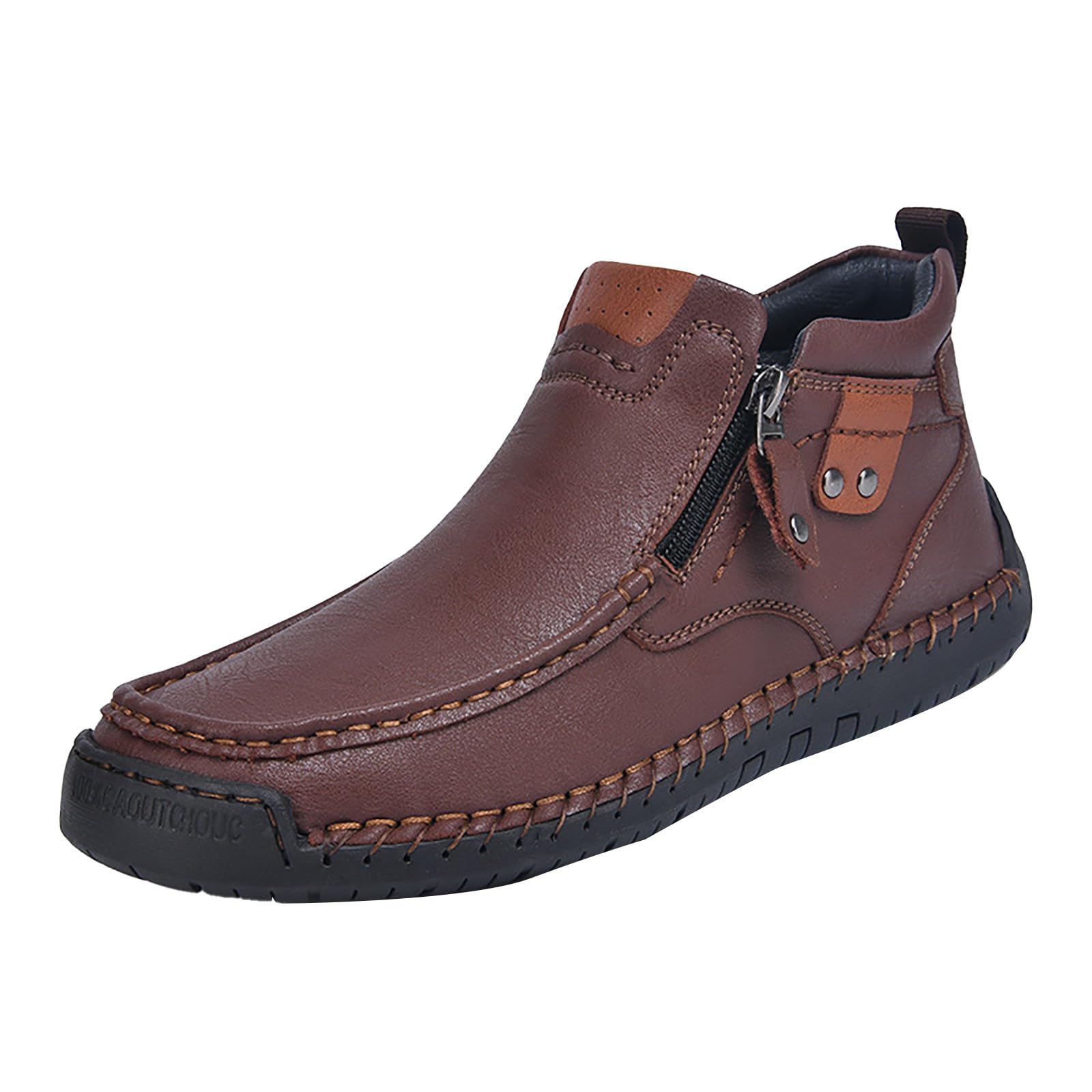 Mocasines de cuero para hombre, zapatos de verano para caminar, ligeros, cómodos, transpirables, informales, para exteriores, zapatos de vestir con suela suave