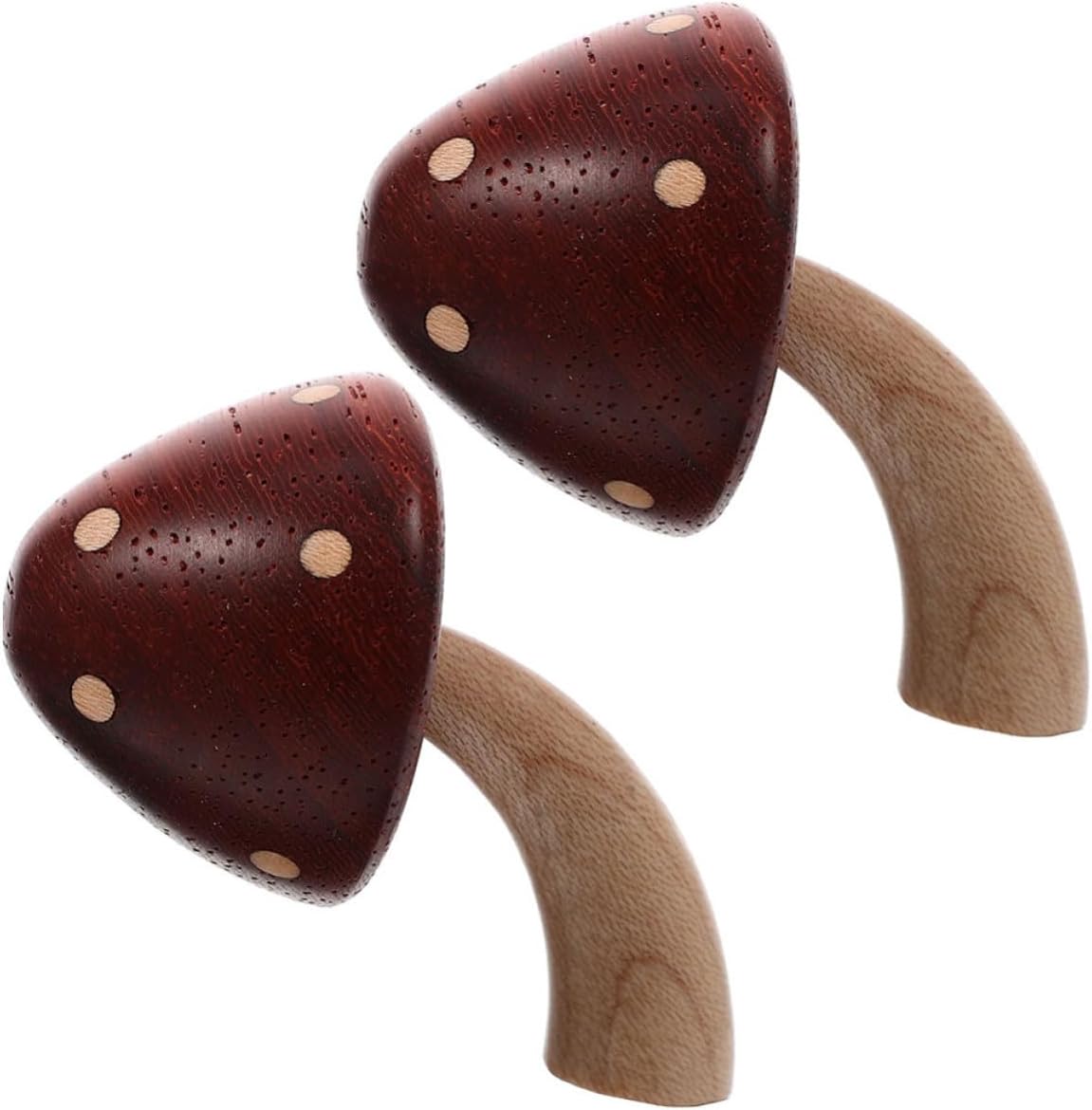 Angoily 2pcs Mushroom Refrigerator Magnets Wooden Fridge Magnets with Cute Unique Mushroom Design for Office Whiteboard and Home Decoration, Easy Attachment Versatile Use