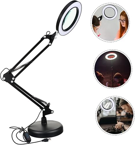 Miniatura 4 de OSALADI 1 Unidades LED Lupa Luz Plegable Escritorio LED Portátil Escritorio LED Lámpara de Noche Lámpara de Mesa Tatuaje Lámpara de Lupa Lámpara de