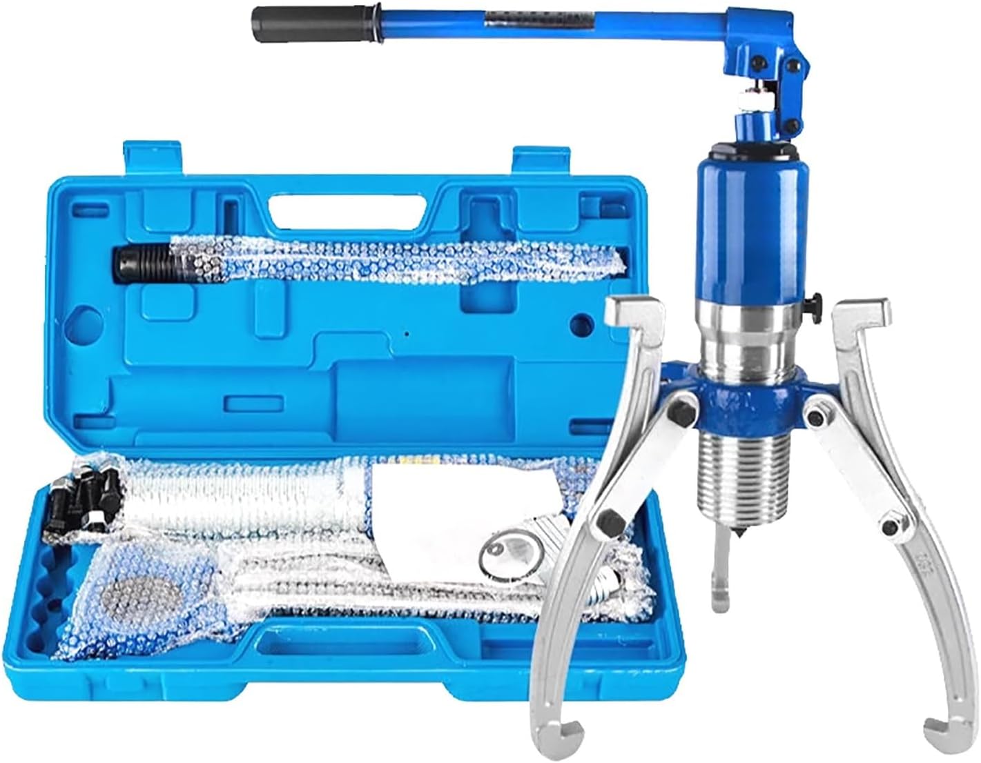 Jaws Up to 35cm/13.7in Puller, Adjustable 2-Jaw Or 3-Jaw Bearing Hub Separator,Portable 20T/44000LB Hydraulic Gear Puller, Hydraulic Puller Separator Tool Kit(Size:5T/11000LB)