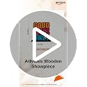 Image of Artvibes Wooden Idols and Figurine Good Vibes Only Positive Quote Table Decor for Office Desk | Home Decor Item | Living Room | Bedroom | Modern Art Wood Showpiece Decorative Gift (SP 1101)