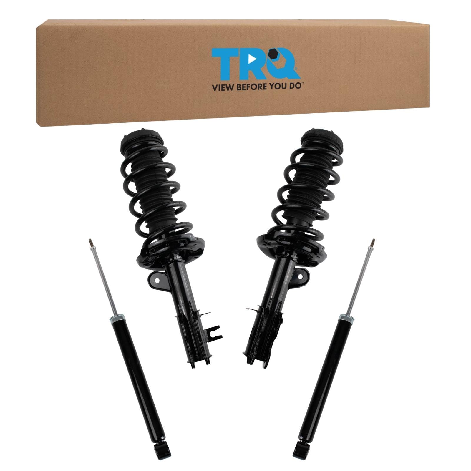 TRQ Front and Rear Complete Strut Assembly &amp; Shock Absorber Kit Complete