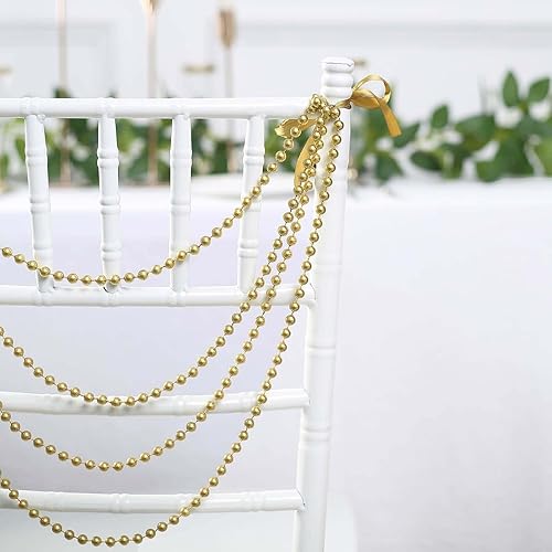 Miniatura 8 de Efavormart - Guirnalda para silla de boda con cuentas de perlas sintéticas de 16 pulgadas, guirnalda de perlas preatadas para decoración de silla