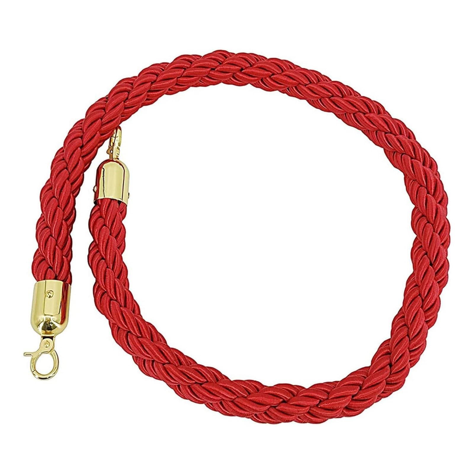 Ghkryd Red Barrier Rope, Vip Stanchion Hemp Braided Rope, Hotel/Concerts/Theater/Car Shows Twisted(,1.2M/4Ft/47Inch)