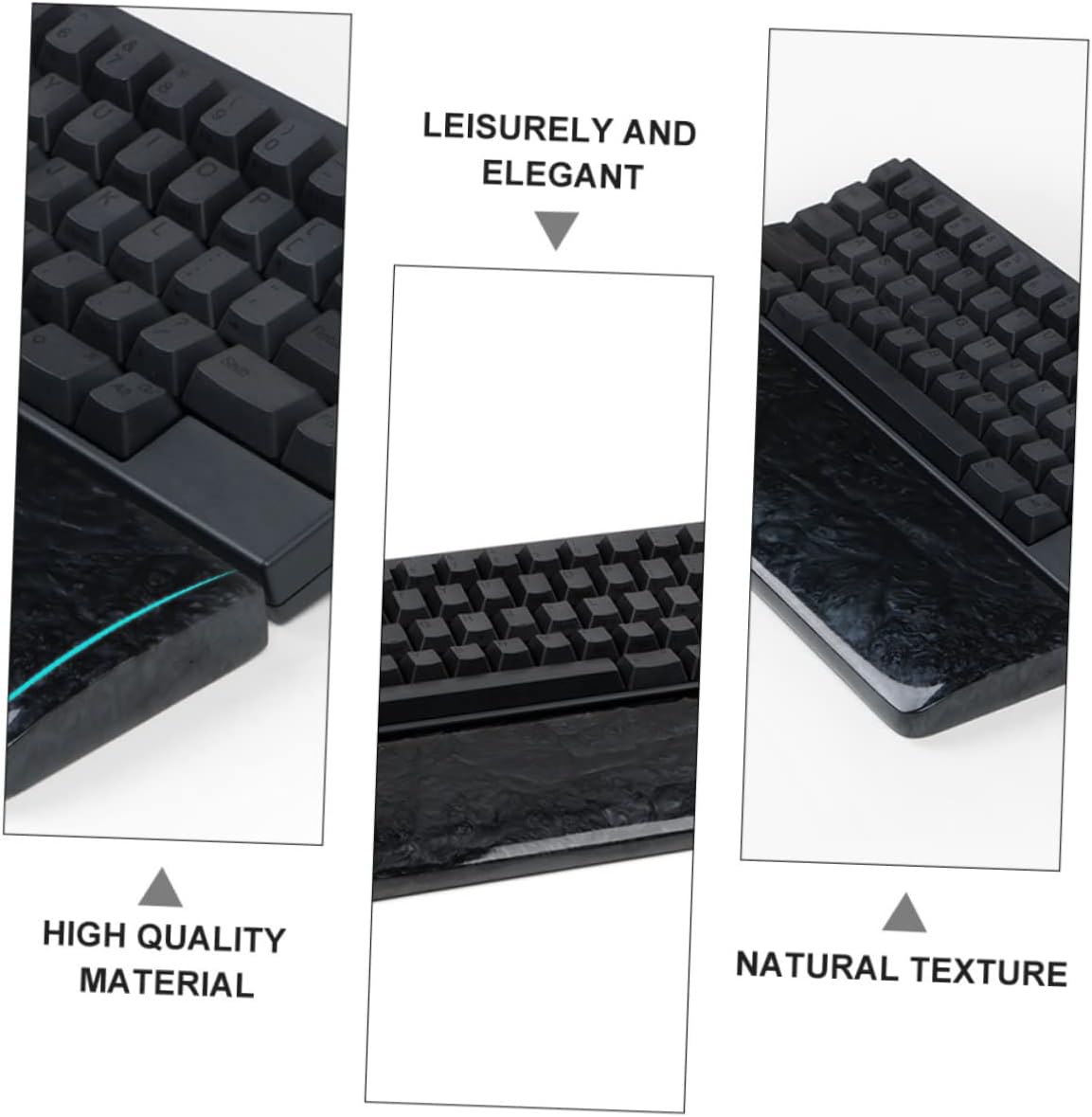 Gaming Accessory Keyboard Wrist Rest Pad Resin Black Pearl Ergonomic Wrist Support