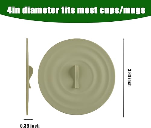 Miniatura 2 de Tapas de silicona para tazas de 3.9 in (4 pulgadas), reutilizables, a prueba de fugas, tapas flexibles aptas para lavavajillas para bebidas frías