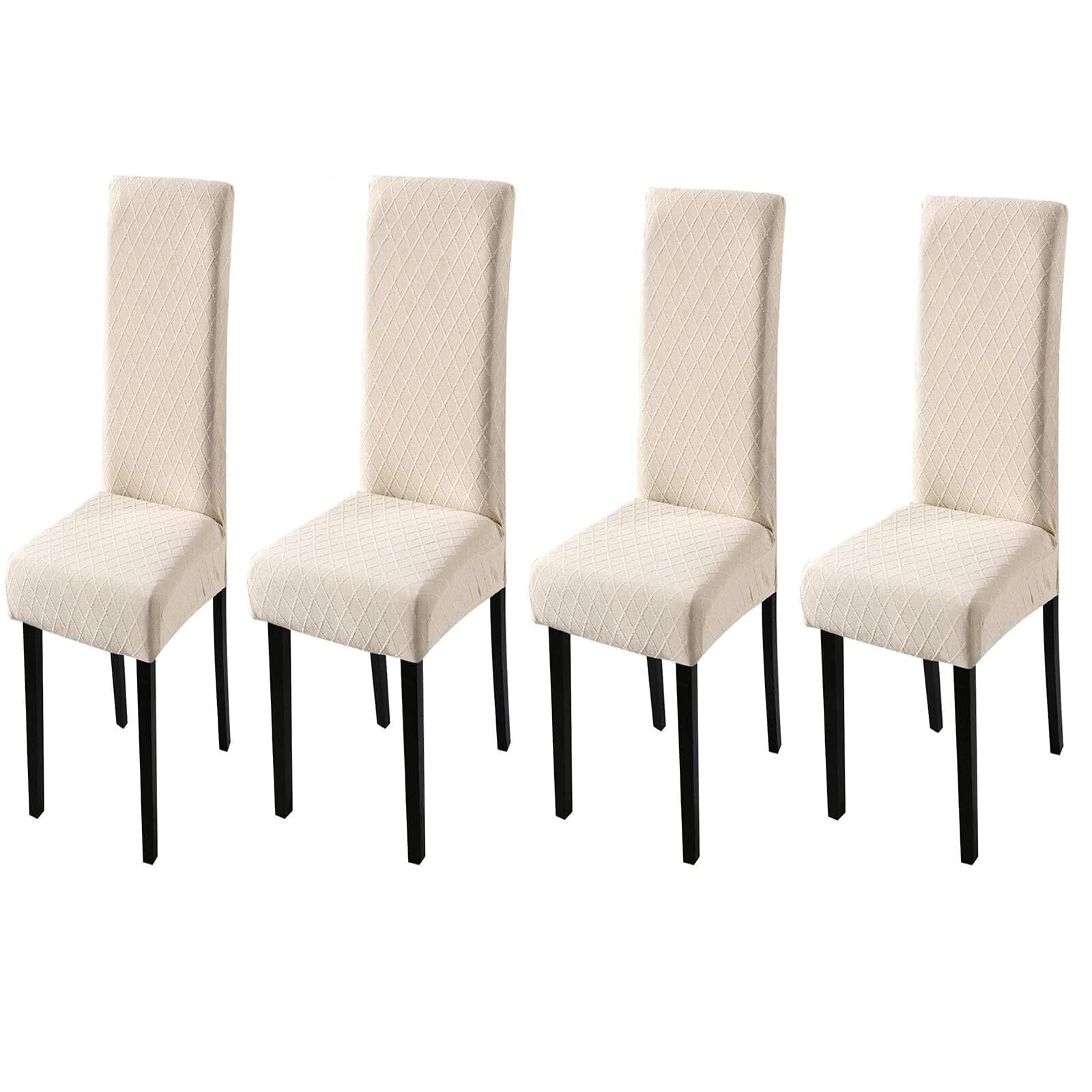 NMVAWIPT Stretch Parsons Dining Chair Covers, Removable Washable Elastic Slipcovers, For Restaurant, Hotel, Ceremony(21#,4pcs)