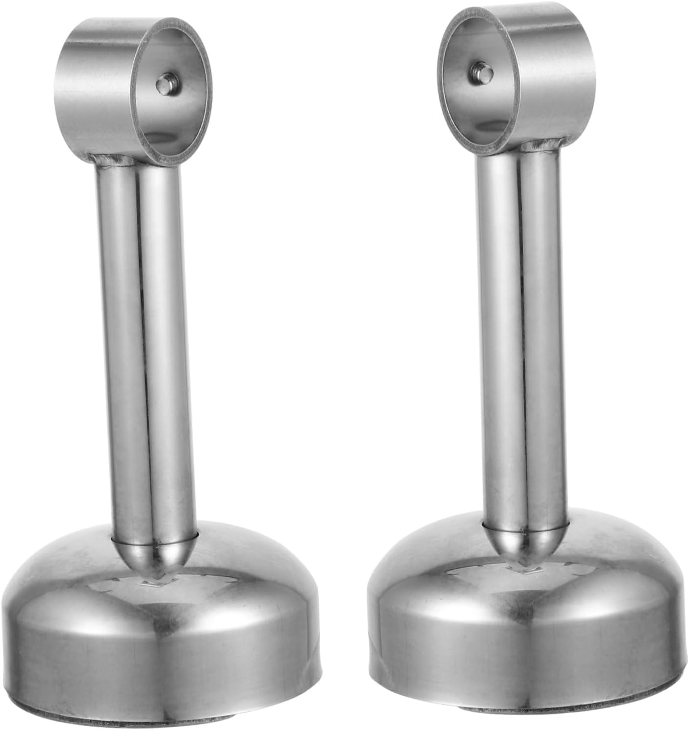 Homoyoyo 2pcs Space-saving Closet Rod Brackets Stainless Steel Ceiling Mount Socket Brackets for Wardrobe Rod Secure Fit