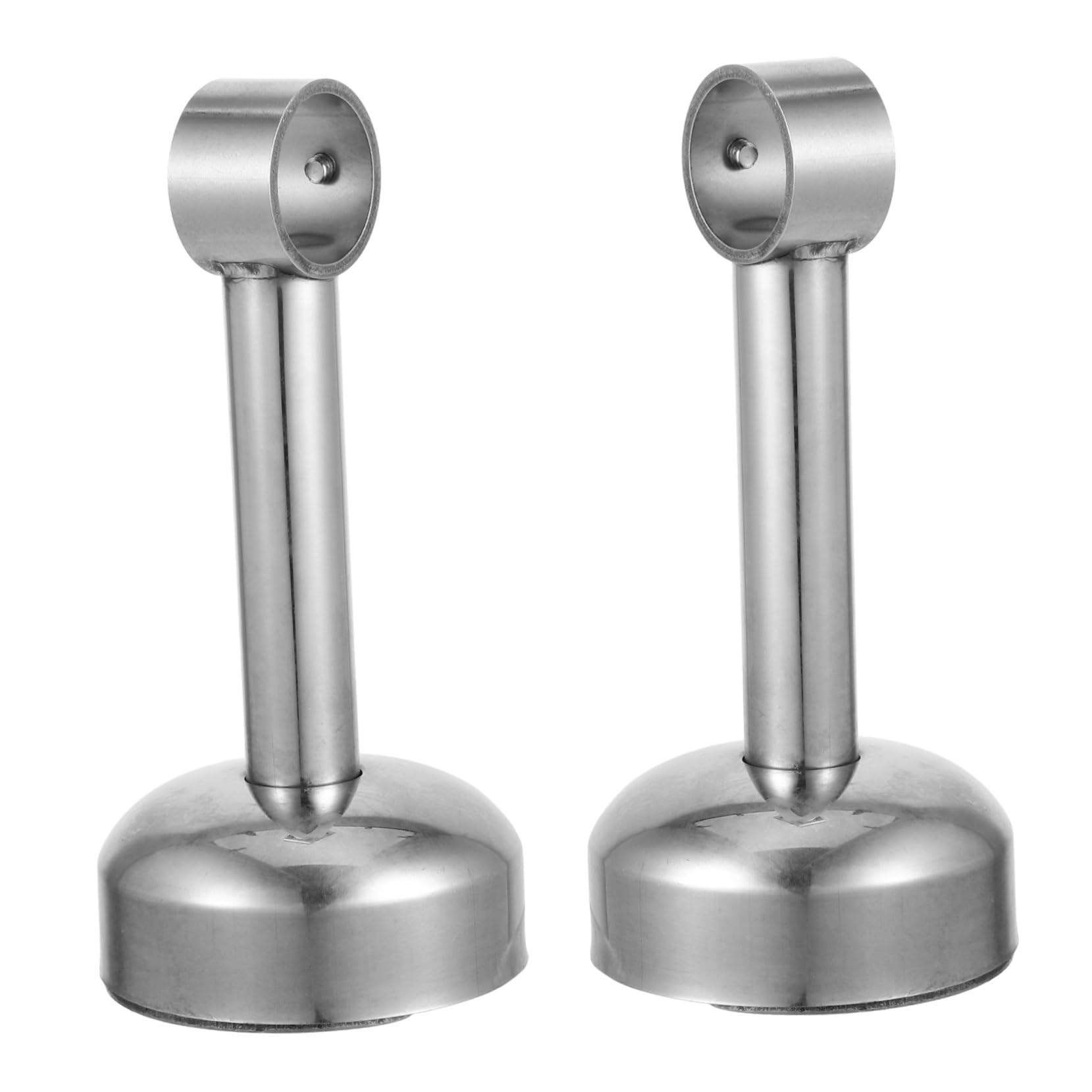 Homoyoyo 2pcs Stainless Steel Ceiling Rod Holder Bracket Durable Closet Pole End Supports for Easy Installation Flange Socket for Clothes Hanging Sturdy Construction for Long Term Use