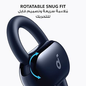 soundcore V20i by Anker Open-Ear Headphones, Adjustable Ear Hooks, Ultra-Comfort, Snug Fit, Deep Bass, Clear Calls, IP55, LED Lights, 36H Playtime, Bluetooth 5.4 Earbuds, Multipoint Connection