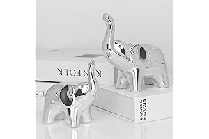 Modern Living Room Sculpture with Elephant Figurines