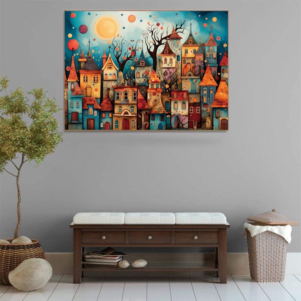 500 Piece Puzzles for Adults Dreamy Towns 20.5 x 15 Inch 500 Piece Jigsaw Puzzles for Adults Puzzles 500 Pieces for Adults Educational Challenge Puzzle