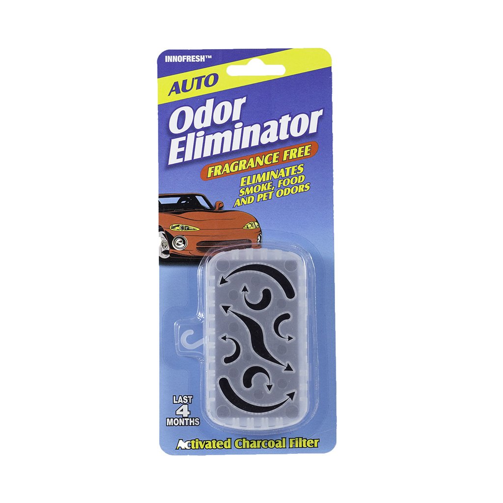 InnoFresh Auto Odor Eliminator – Air Freshener, Deodorizer, Purifier for Cars, RVs and Boats. Natural and Unscented Activated Charcoal Filter Lasts up to 4-Months. 1-Pack