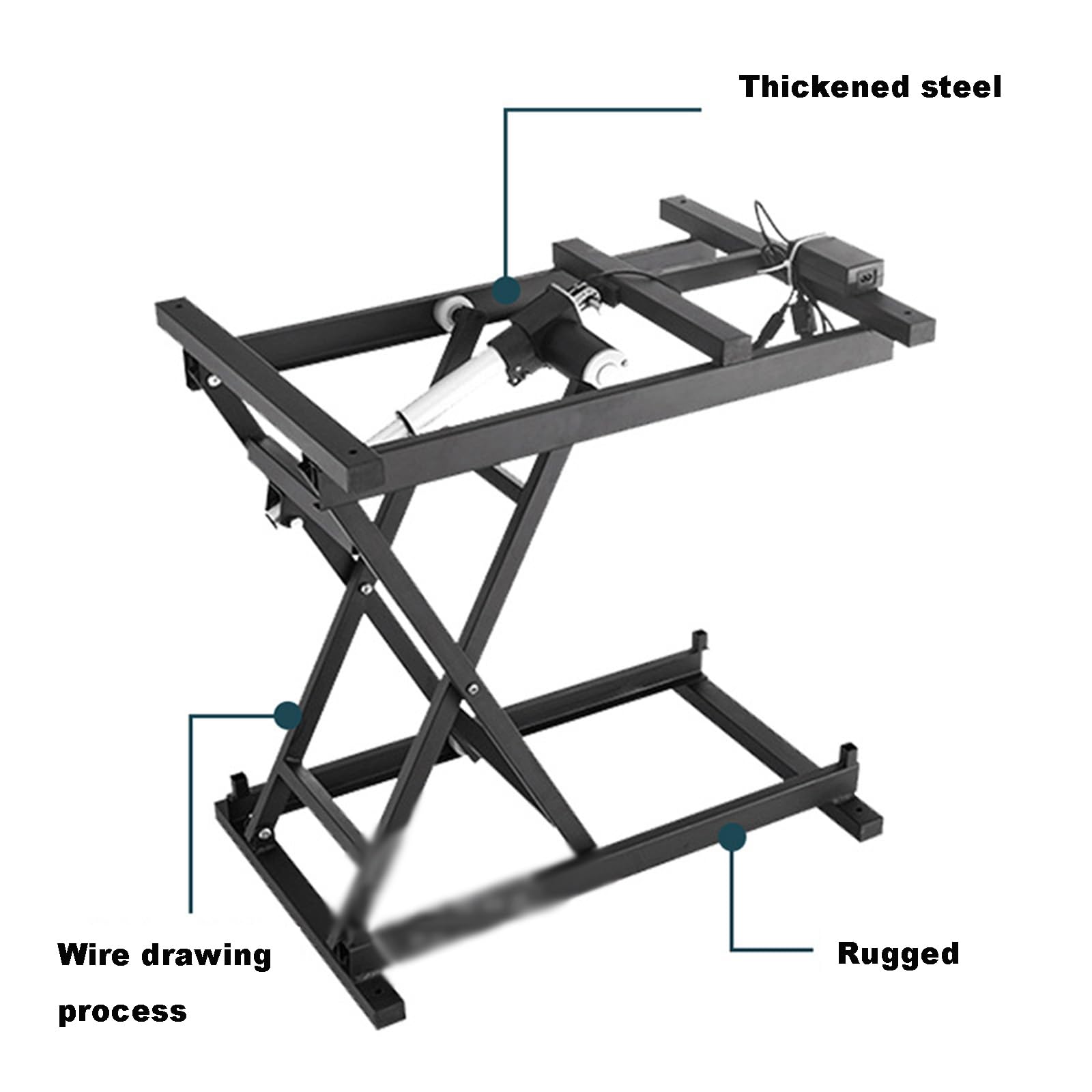Elektrischer Couchtischlift mit Dual-USB-Schalter, Metalllager, Vollkupferkernmotor, für DIY-Möbel und Wohnaccessoires